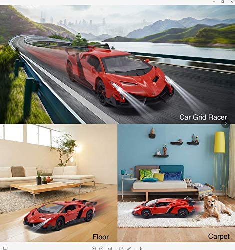 Lafala Remote Control Car Rc Cars Racing Car 1:18 Licensed Toy Rc Car Compatible With Lamborghini Model Vehicle For Boys 6,7,8 Years Old, Red #TOP4