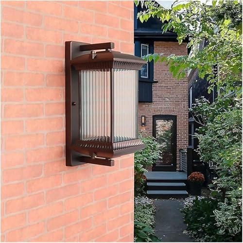 Applique murale extérieure pour éclairer un porche sombre marron