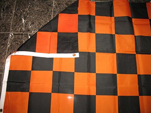 3X5 Orange and Black Checkered Flag 3'x5' Halloween Decor Decoration Banner image 4