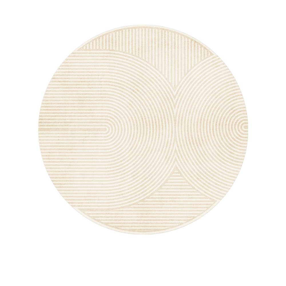 Alfombra de noche de 300 x 300 cm de pelo bajo con parte inferior antideslizante para mesa de sofá, sala de estar, cocina, baño, alfombra redonda lavable para decoración del hogar