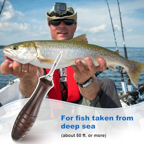 Image of Feekoon Fish Venting Tool, Venting Kit for Deep Sea Fishes with Stainless Steel Needle, Fishing Tackle for Saltwater Fishing Fish Release and Return (Patented)