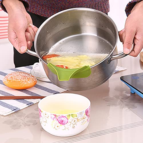 Miniatura 9 de Embudo de cocina creativo antiderrames de silicona para verter sopa embudo para ollas, sartenes y tazones y tarros, herramienta de cocina