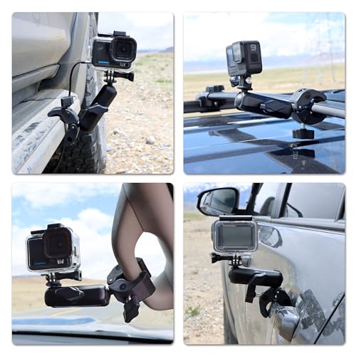 Support de fixation anti vibration avec double rotule pour caméra et téléphone