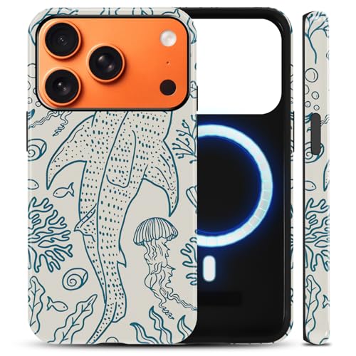 Coque iPhone 17 Pro Max antichoc transparente motif mer avec MagSafe