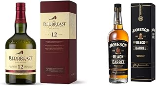 Redbreast 12 Year Old Single Pot Still Irish Whiskey with Gift Box 70 cl Jameson Black Barrel Blended Irish Whiskey 70 cl with Gift Box