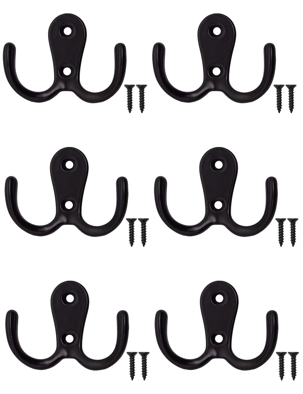 Ganci Per Guardaroba Vintage In Ferro - Set Da 6 Pezzi, Doppi, Per Asciugamani E Cappelli - Foto 11