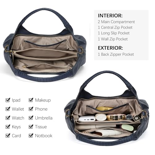 Image of BOSTANTEN Genuine Leather Purses for Women Designer Handbags Crossbody Shoulder Bags Top Handle Satchel with Adjustable Strap