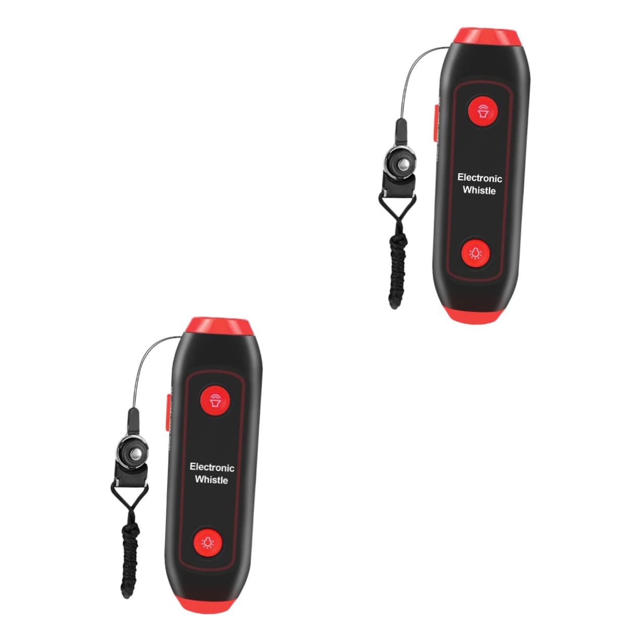 ULTECHNOVO 2 Pezzi 3 Fischietti Portatili con Suono Elettronico LED Luce 3 Toni per Allenatori Arbitri Insegnanti Uso Esterno