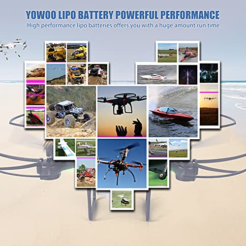 Yowoo 2200Mah Lipo Battery 11.1V 50C 3S Lipo Battery With Xt60 And Deans Plug For E Flite Valiant Parkzone E4F Wildcat Great Planes E-Cub Rc Car Boat Truck Heli Airplane Quadcopter Helicopter #TOP6