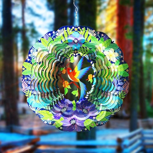 Moulin à vent en métal colibri : une sculpture extérieure à offrir - 4