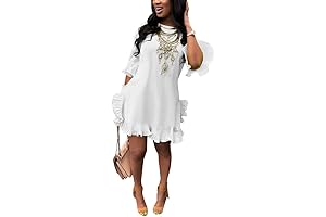 Chic Plus Size White Party Dress