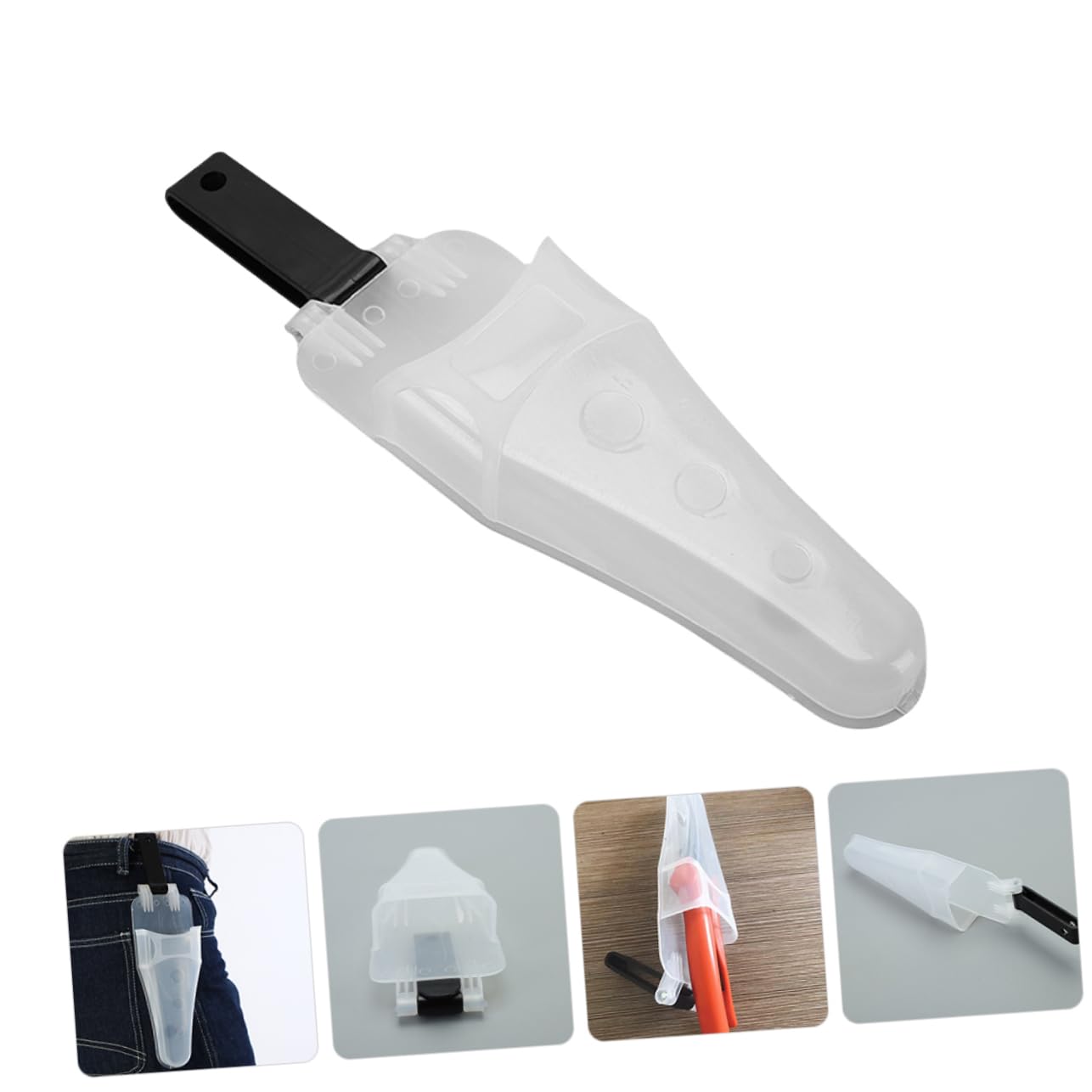 Abaodam Gartenscheren Hülle Transparent - PP Kunststoff Mit Gürtelclip 27cm