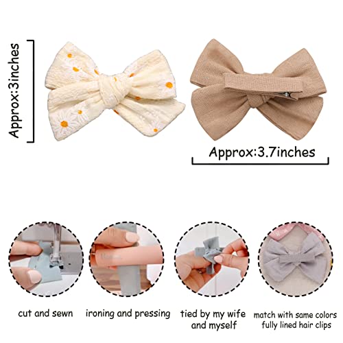 20Pcs Baby Girl Hair Bows Clips Fully Lined Alligator Clips Barrettes Hair Accessories For Little Girls Toddler School Age Kids Teens Gifts #TOP1