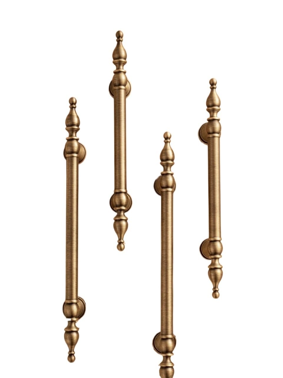 Qvorlth Vintage Cabinet Pulls Antique Brass Handle Style Furniture Door Pull Brushed Bronze Wardrobe Kitchen Cabinet Knob Hardware Accessories(Pitch-Row-96mm)
