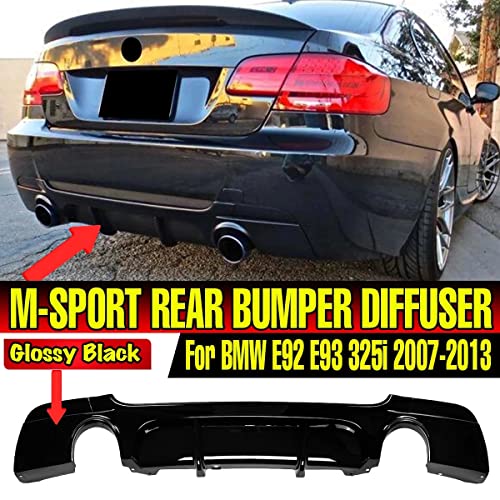 Kit de corps de diffuseur arrière E92 E93 en noir brillant pour BMW M Sport