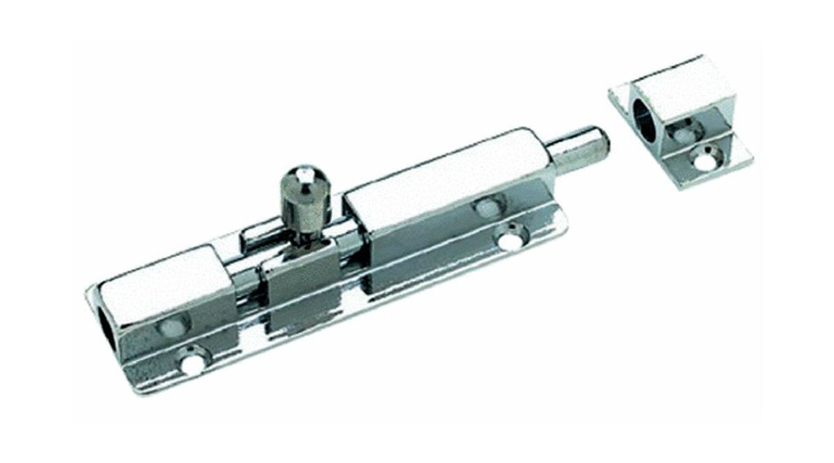 SEACHOICE 50-35751 Barrel Bolt Heavy Duty Chrome Plated Brass, 1 1/2"