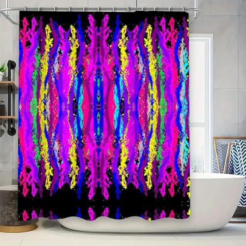 Rideau de douche multicolore étanche pour éliminer les fuites d'eau