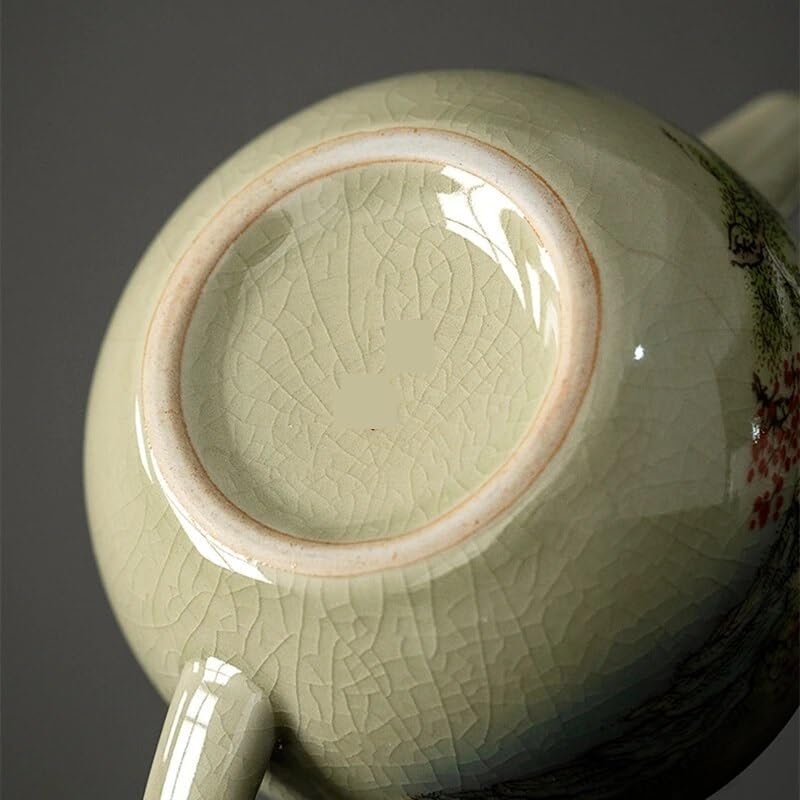 Czajnik podróżny, czajnik ceramiczny, czajnik retro, akcesoria do chińskiej ceremonii parzenia herbaty, zestaw do herbaty retro do użytku domowego, wielofunkcyjny ceramiczny czajniczek, zielony czaj