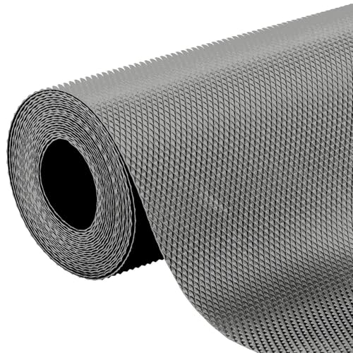 Image of Hian EVA Food Grade Shelf Liner (300x45 CM) - Grey Anti-Slip Diamond Texture Mat, Washable Waterproof Drawer, Cabinet, Fridge & Table Protector