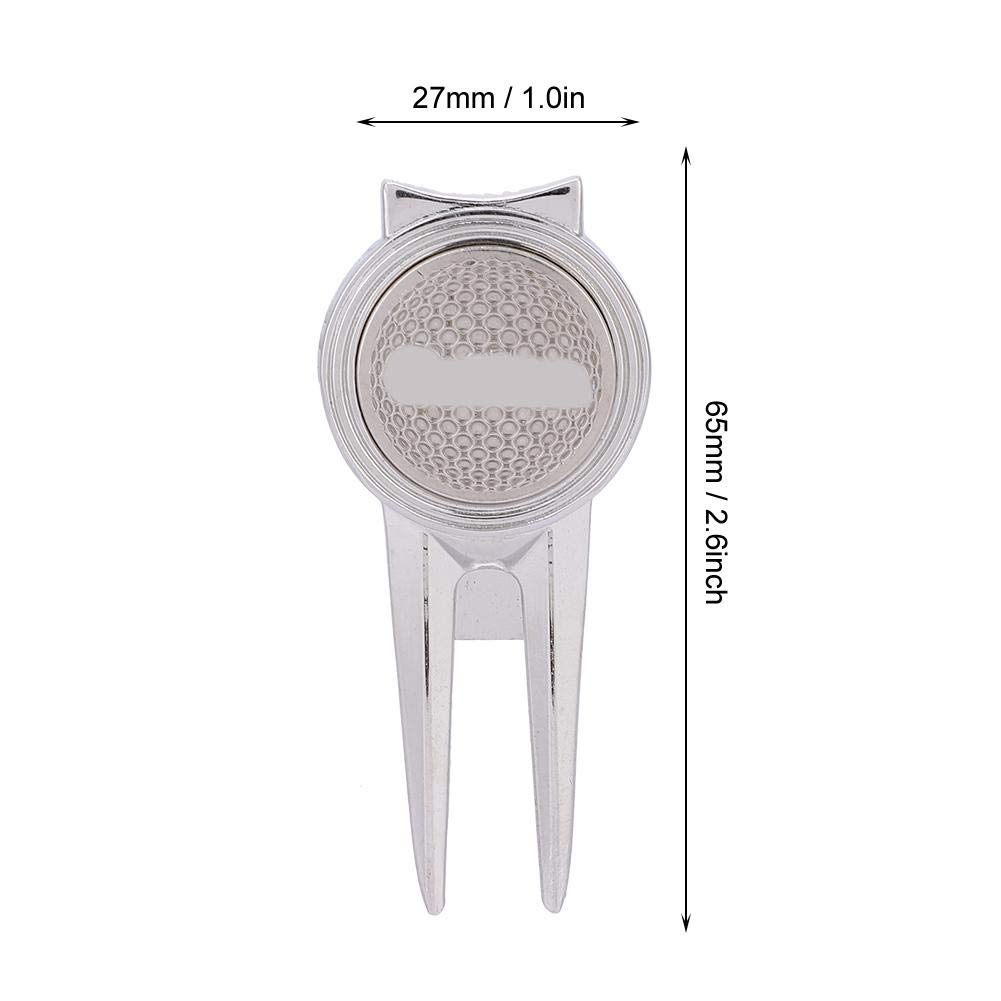 Tbest Golf Divot Strumento di Riparazione Lega di Zinco Magnetico Ball Marker