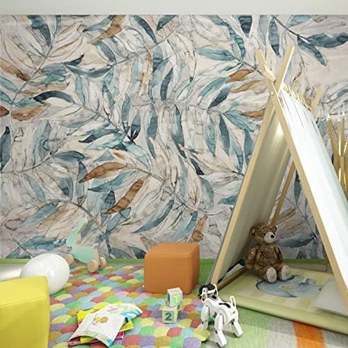 Papier peint 3D salon chambre déco murale vintage feuilles 200x140
