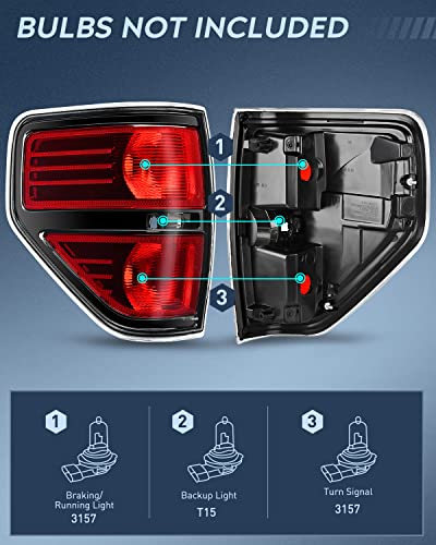 Image of Nilight Taillight Assembly for 2009-2014 Ford F150 Driver Side
