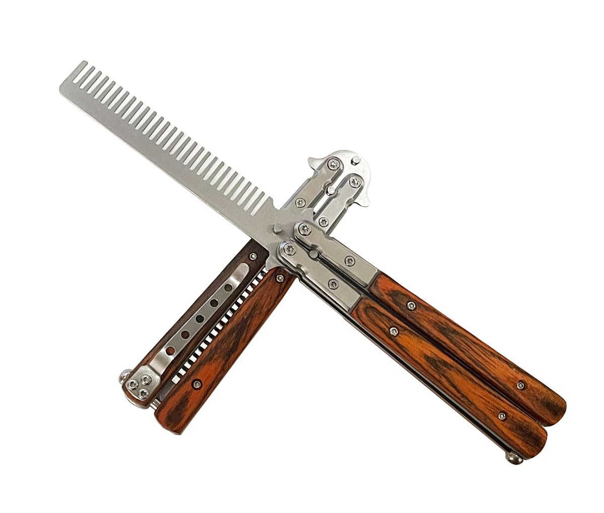 1 Pcs Metal Stainless Steel Durable Folding Butterfly Comb Gift N2 Set