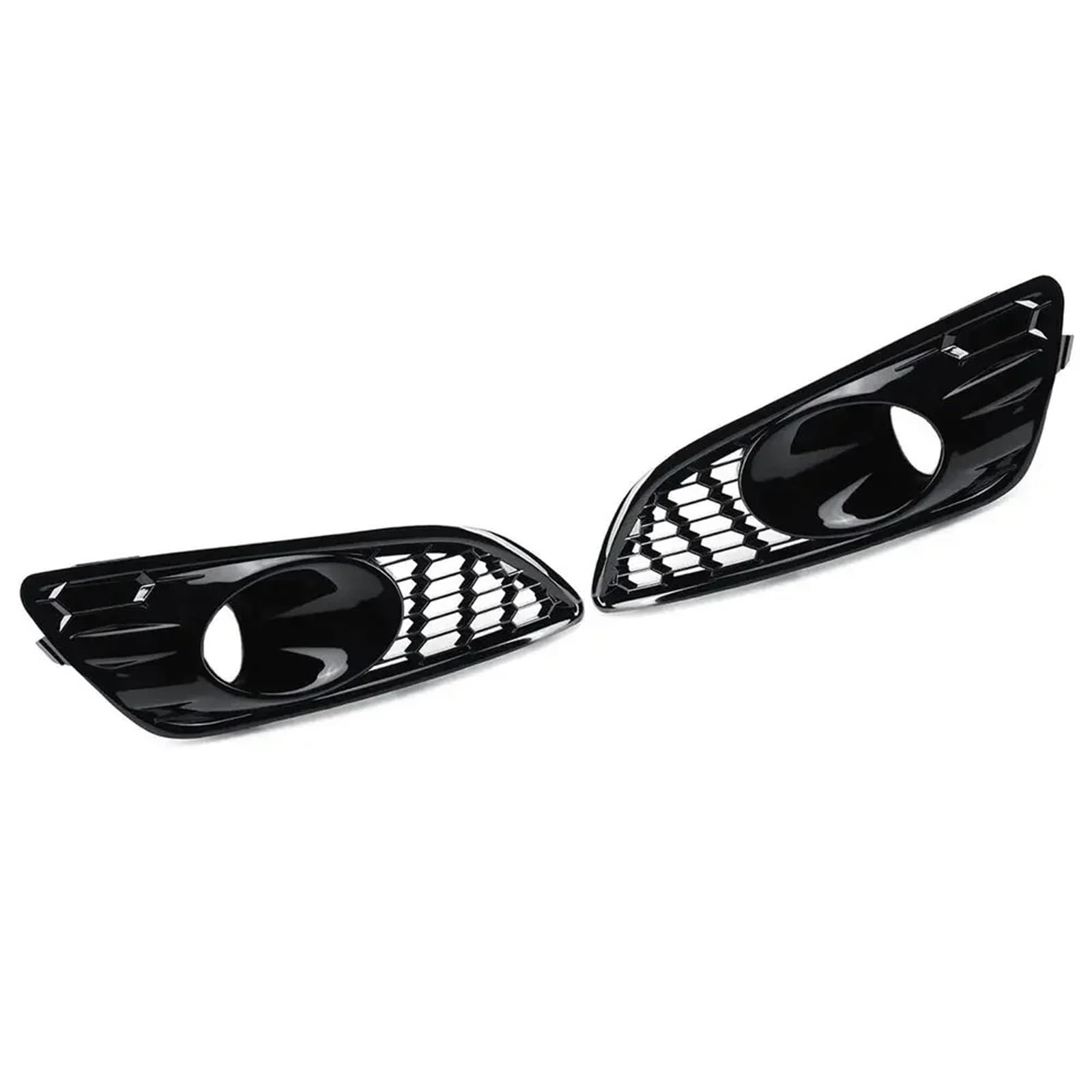 2 SZTUK Siatka Plaster Miodu Samochodowy Przedni Zderzak Przeciwmgielny Dolna Kratka Pasuje Do Forda Fiesty MK7 Zetec S/Sport 2012-2017(Gloss Black)