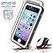 SPIDERCASE iPhone 5/5S/SE Waterproof Case, Full Body Protective Cover Rugged Dustproof Snowproof Waterproof Case with Touch ID for iPhone 5S 5 SE, NOT for SE 2020 4.7 INCH (White&Clear)