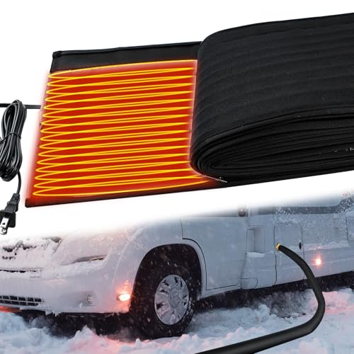 Image of 20Ft Heated RV Sewer Hose Cover - Electric Heated Sleeve with 6.5Ft Power Cord for Winter RV Camper