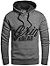 Produktbild Grin&Bear Slim fit Signatur Logo Jacke Kapuze Hoodie Sweatshirt Kapuzenpullover, anthrazit, L, GEC469