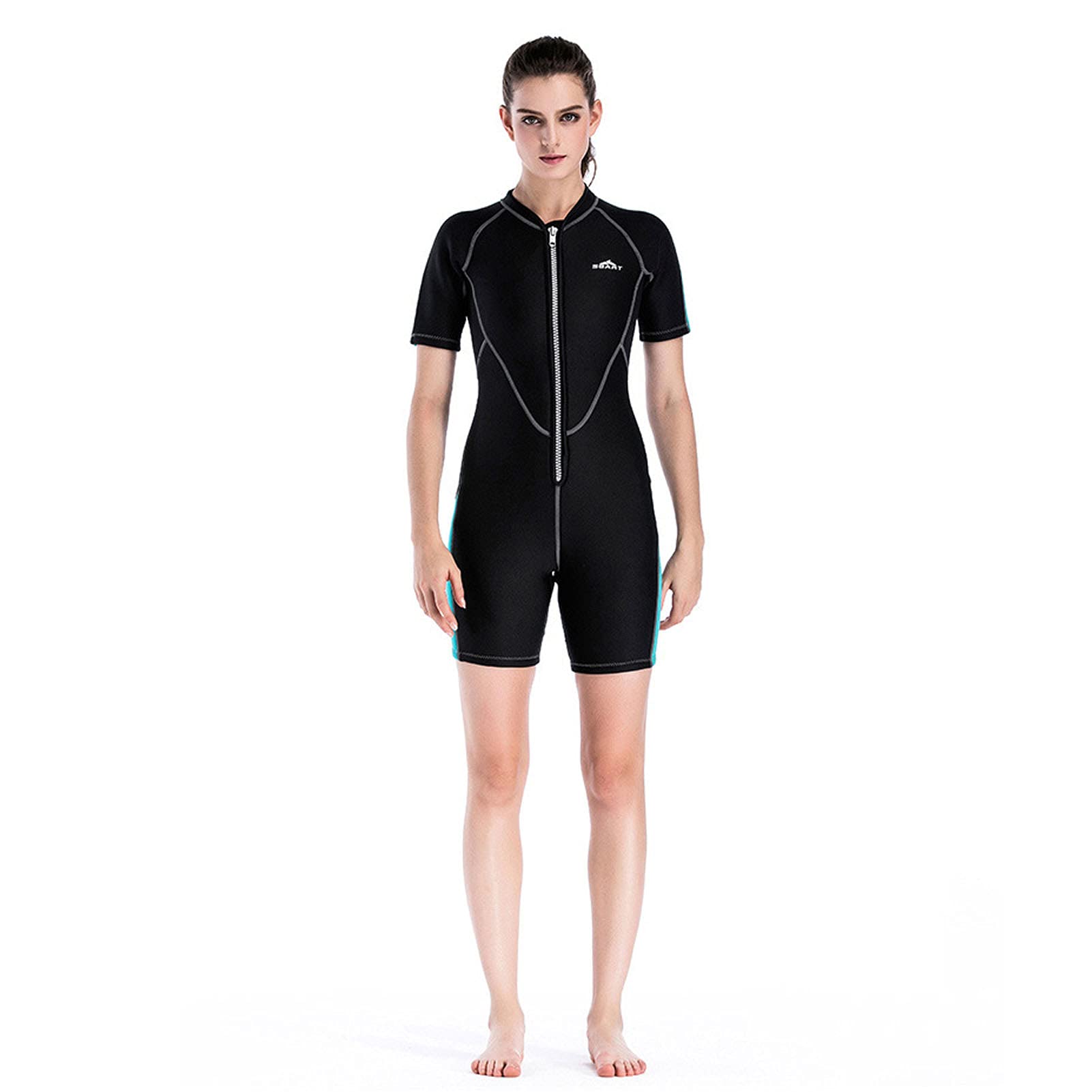 Corto Muta, 2 Millimetri Neoprene Delle Donne Degli Uomini Termico Un Pezzo Dive, Sport Acquatici Muta, Per Snorkeling, Surf, Immersioni, Nuoto