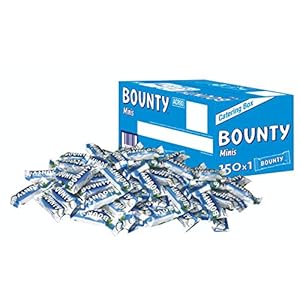 Bounty Mini Schokoriegel, Schokolade mit Kokos, Großpackung, 150 x 28,5 g