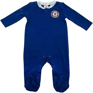 Buyit Baby,Clothing,Baby Boys 0-24m,Sleepwear & Robes,Sleepsuits 3-6 Months Baby Grow Sleepsuit Compatible with Chelsea F.C. 2022/23 Football Kit Design Blue