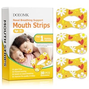 Nastro orale antirussamento per il sonno, mouth tape sleep, aiuta a migliorare la respirazione e il sonno, a smettere di russare e a sviluppare corrette abitudini respiratorie (Giallo: Fase 1)