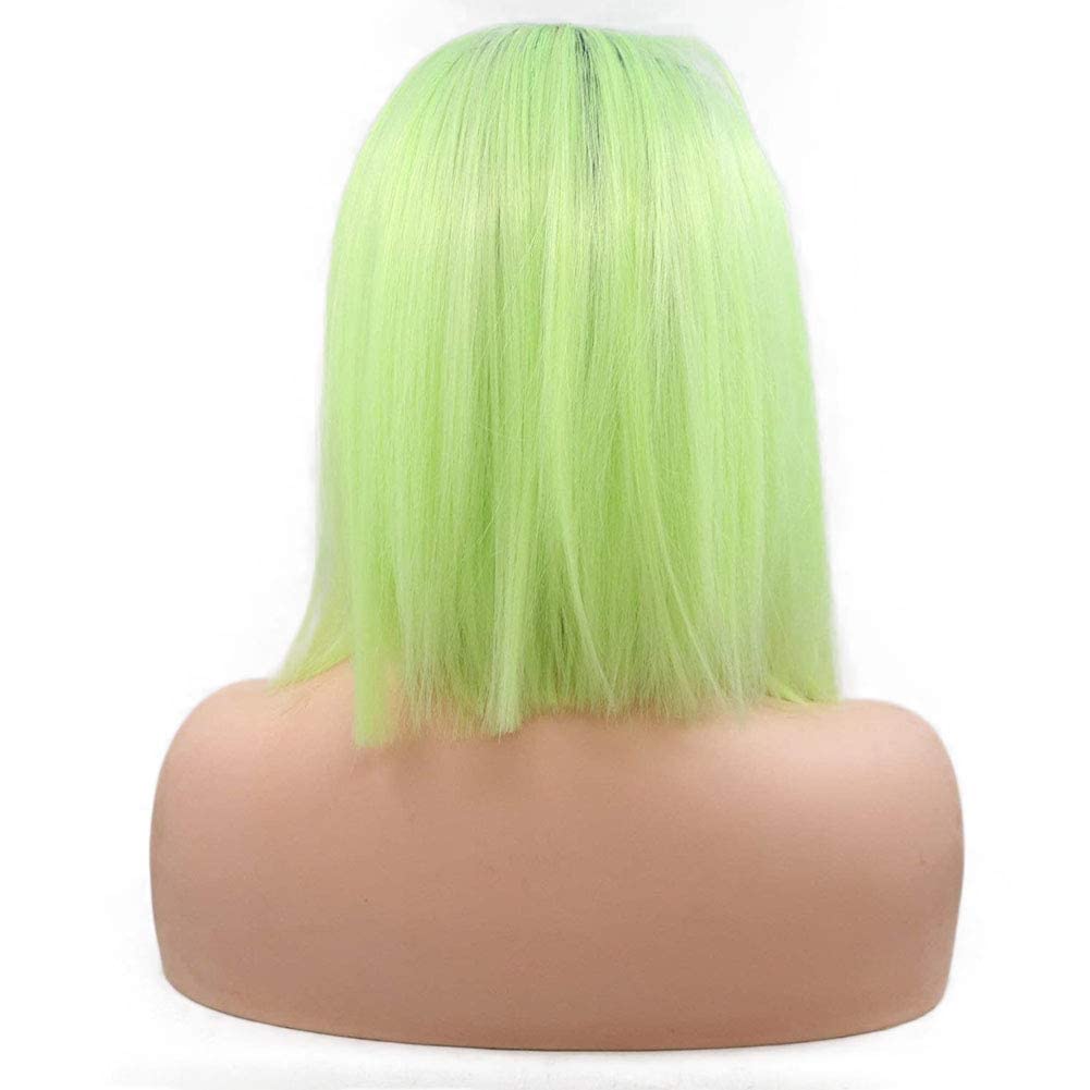 Amazon.com : Kalisa Green Bob Wig for Women Neon Green Lace  display picture 1