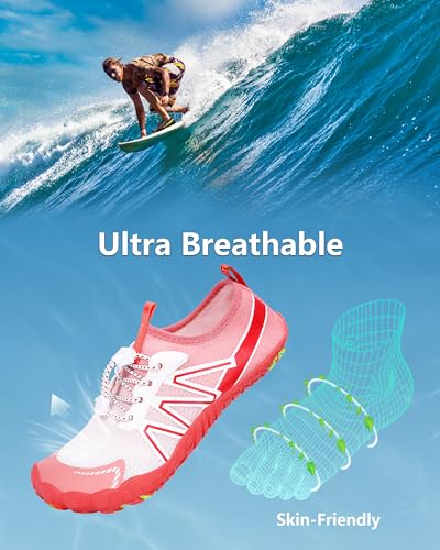 Image of Water Shoes for Women Men Quick-Dry Barefoot Shoes Breathable Aqua Socks for Swim Beach River Pool Lake Hiking Surfing Kayaking