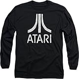 Farbe: Schwarz. Atari Herren Rough Logo Langarm Schwarz - Schwarz - Groß