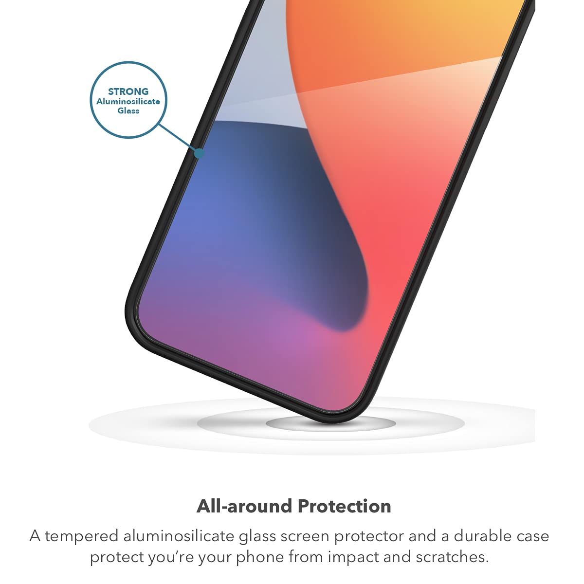 Max Protection - Bundle MagSafe Case And HD Tempered Glass Screen Protector - Made For Apple IPhone 12 And IPhone 12 Pro - Black