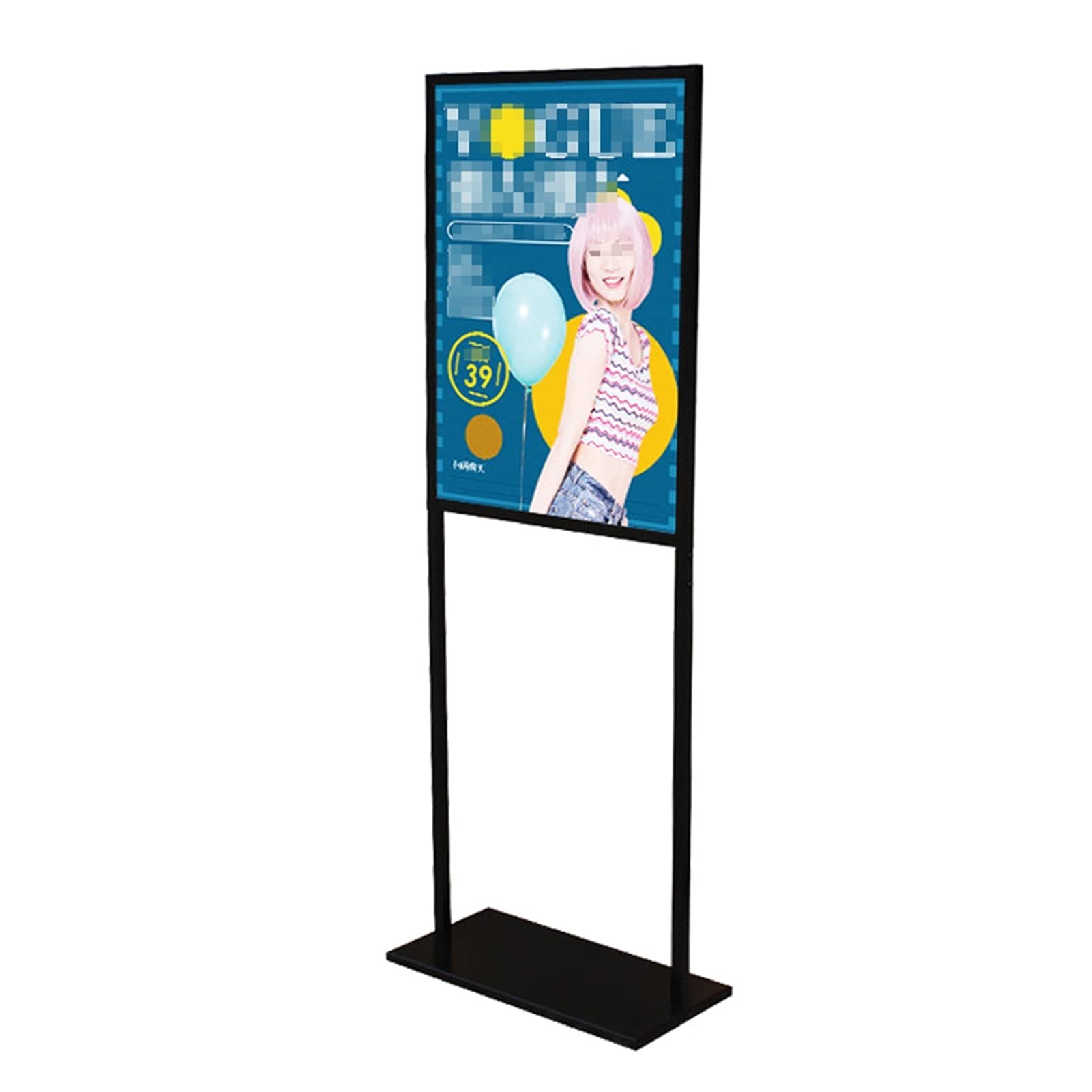 Porte-affiches double face debout noir 57x77 cm pour valoriser votre signalétique intérieure