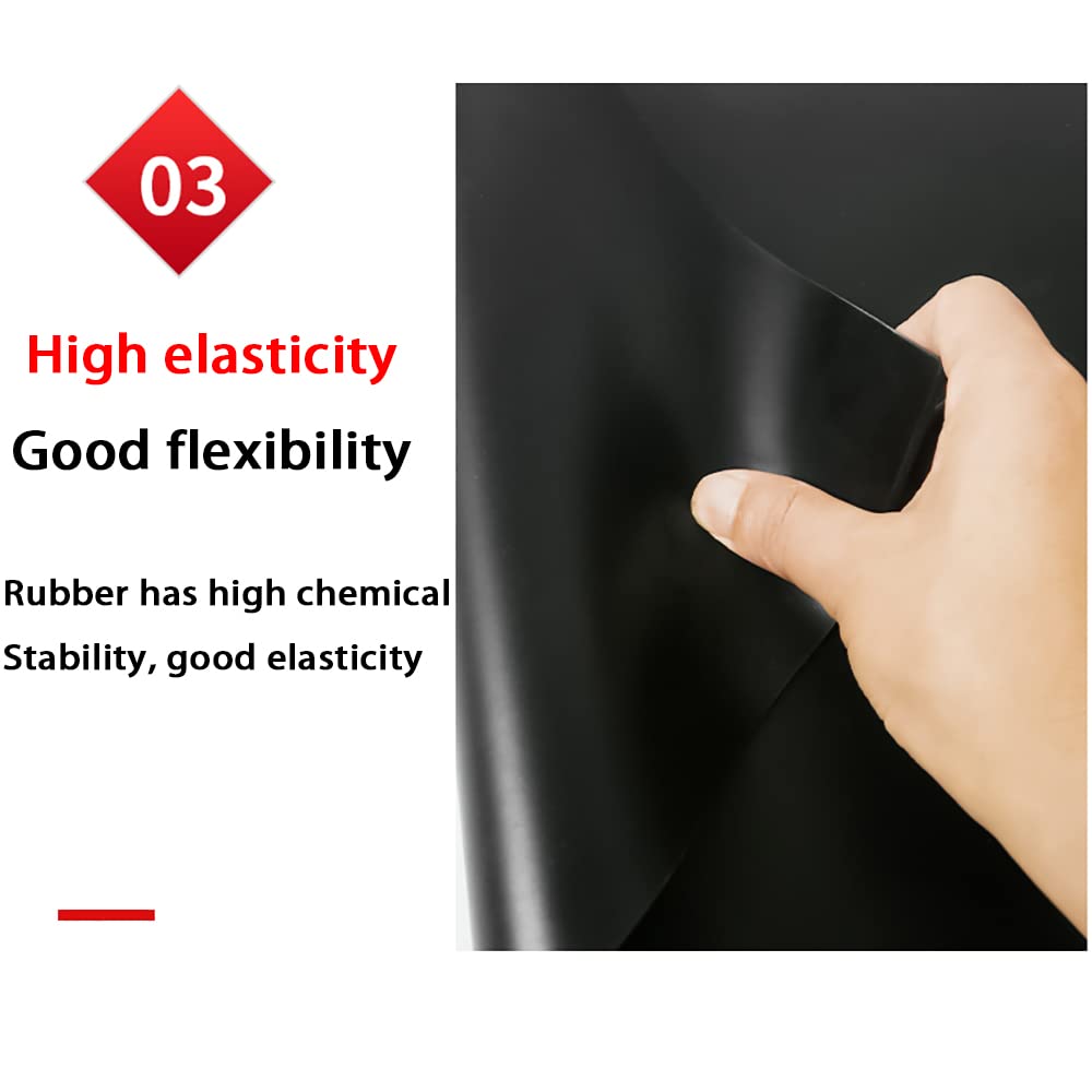 Plaque de caoutchouc de silicone, joint en caoutchouc plein résistant à la chaleur, utilisé pour les joints, longueur 200 mm, largeur 200 mm, épaisseur (4 mm)
