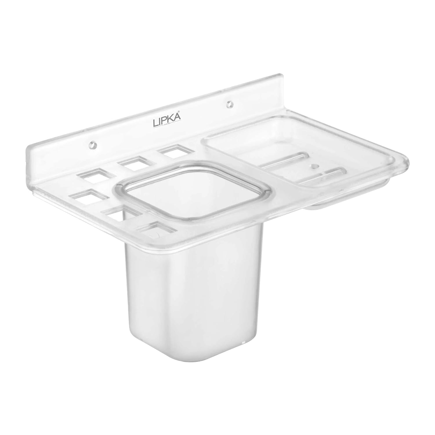 Lipka ABS Single Soap Dish/Soap Stand/Case with Tumbler/Tooth Brush Holder - Wall Mounted, Bathroom Accessories/Organizer- Unbreakable (B08BC5F3G5) Amazon Price History, Amazon Price Tracker