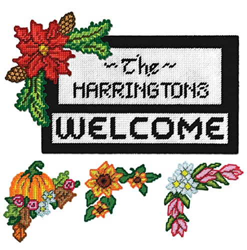 Image of Design Works Crafts Seasonal Welcome Plastic Canvas Kit