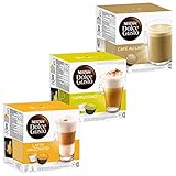 Nescafé Dolce Gusto Cream Set: Latte Macchiato, Cappuccino, Au Lait, Kaffee, Kaffeekapsel, 3 x 16 Kapseln
