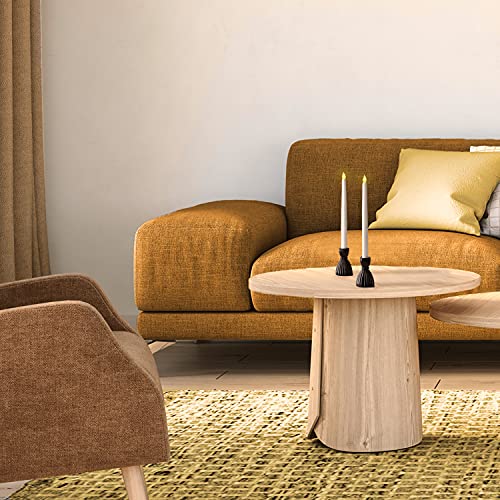 Black Candlestick Holder Set - Glass Taper Candle Holders, Glossy Black Finish, 3.5 Inch Height, Fits Standard 3/4 Inch Tapered Candles, Modern Kitchen Decor, Wedding Centerpiece - Pack Of 2 #TOP6