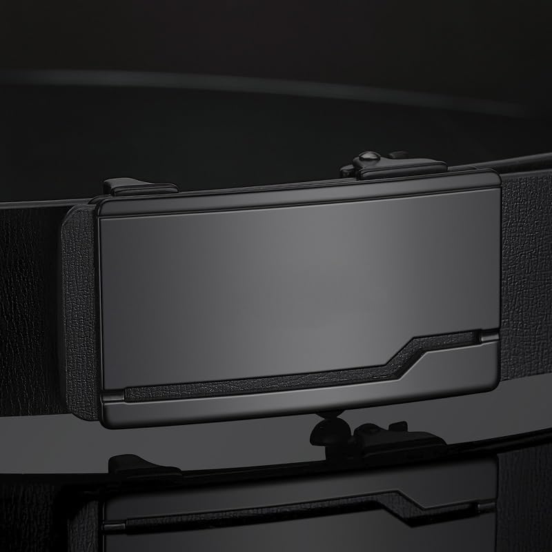 Men's Genuine Leather Toothless Automatic Buckle Versatile Casual Belt And2