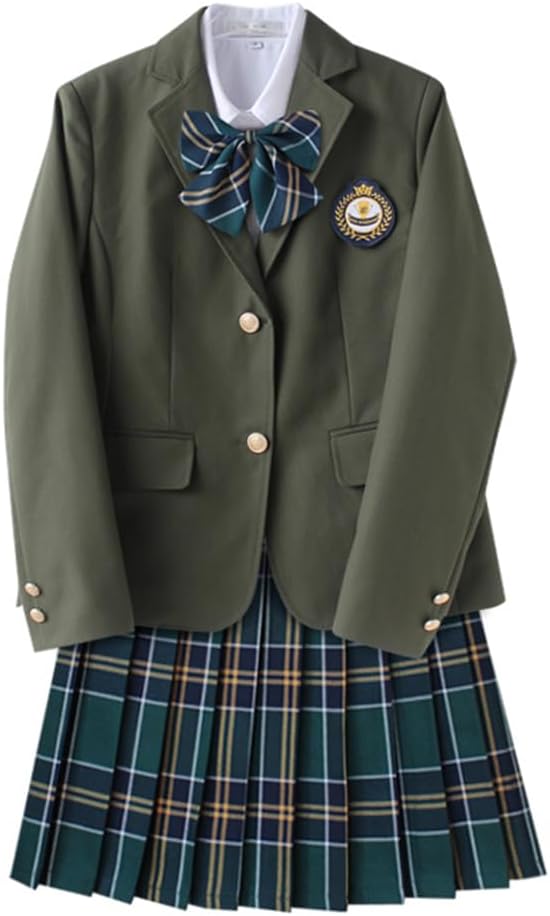 Japanese School Girls Uniform JK Uniform Suit Set of 5 Women Preppy Style Jacket Outfits for Graduation