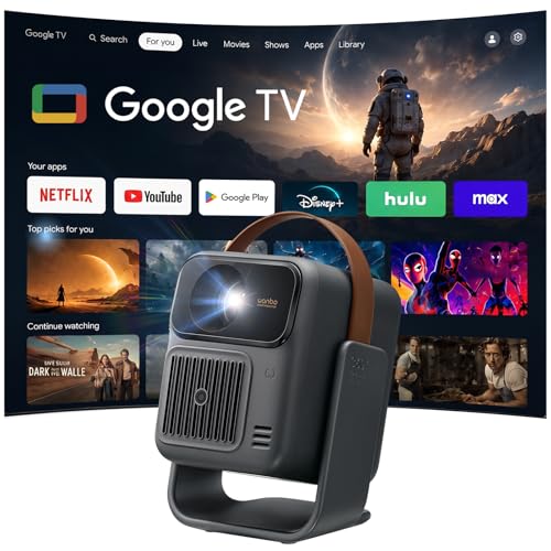 Image of Wanbo ToGo Pro 2026 Portable Outdoor Projector, Ultra - long 3.5 hrs Battery, Google TV 14, 4K Support, 1080P FHD Smart Projector, Real - Time Focus, for Camping Travel & Indoor & Home, Go - anywhere