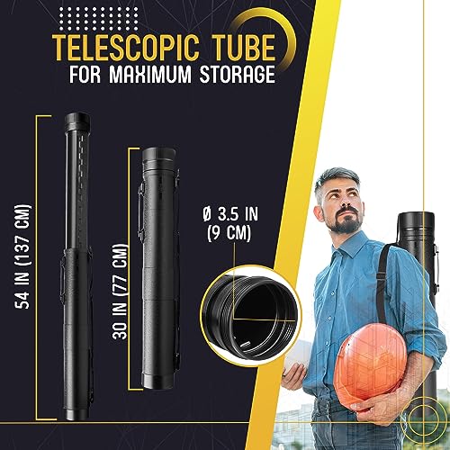 Flexzion Portadocumenti tubo nero per poster