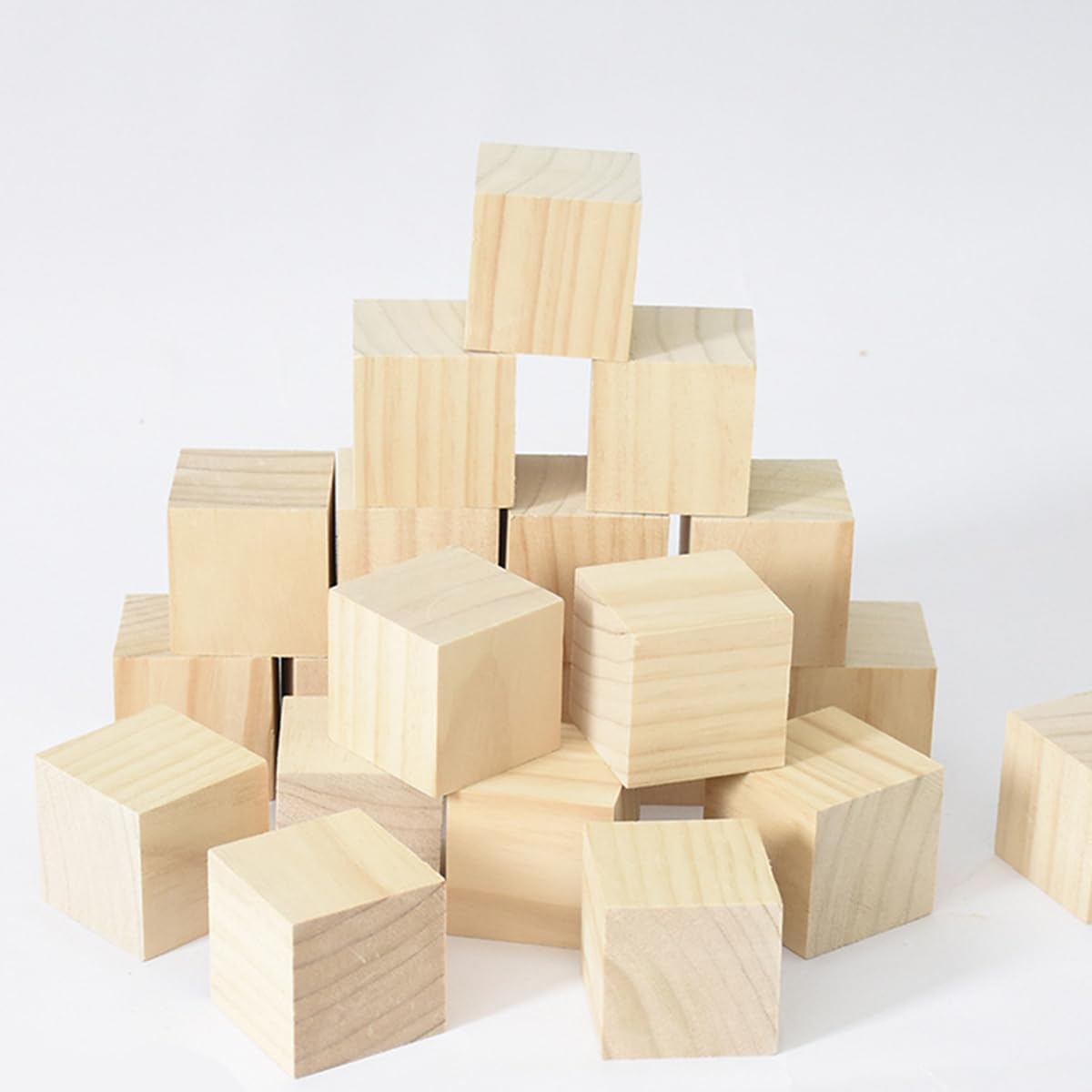 Amazon.co.jp: 木製ブロック 積み木 12個 ウッド キューブ